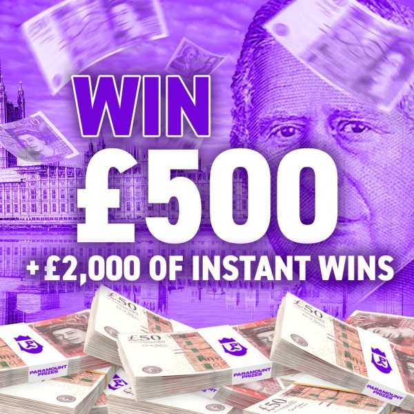 £500 Cash + £2000 Instant Wins