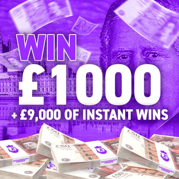 £1000 Cash + £9000 Instant Wins