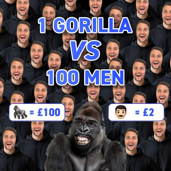 🦍 1 vs 100 Men 👨🏻