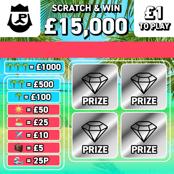 ✈️ £15,000 Holiday Scratch Card ☀️