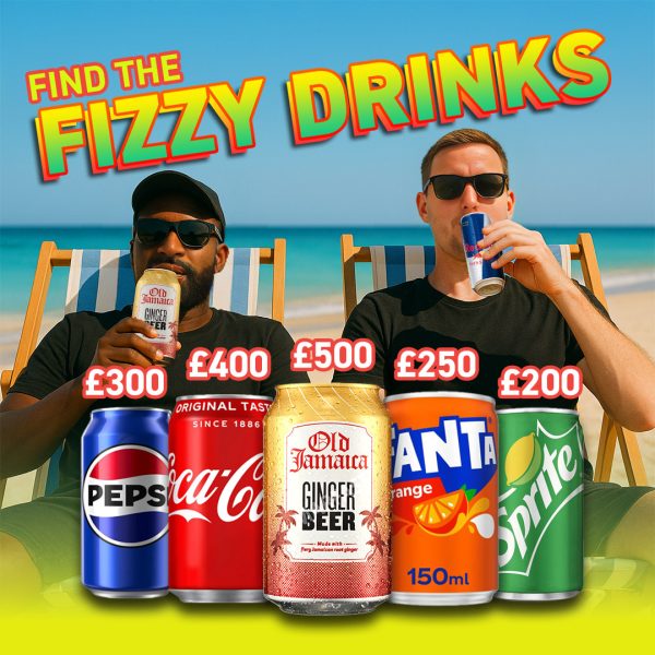 Find The Fizzy Drinks - £3350 Instant Wins