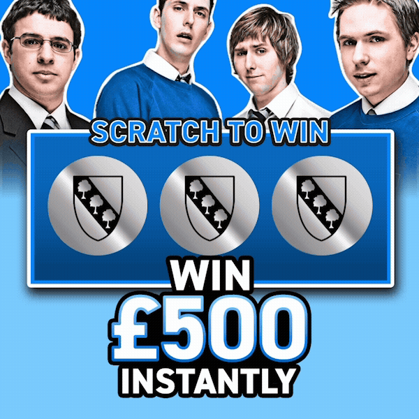 £2500 Inbetweeners Scratch Card