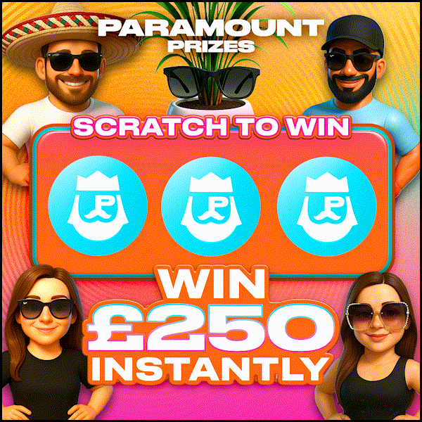 £1500 Paramount Summer Scratch Card