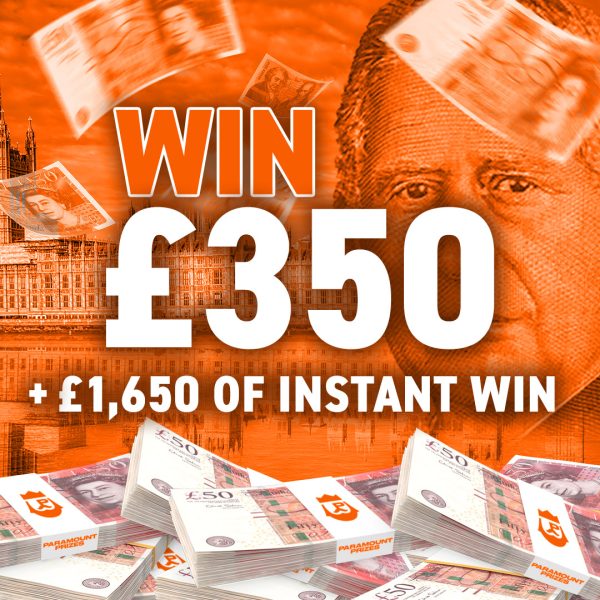 £350 Cash + £1650 Instant Wins