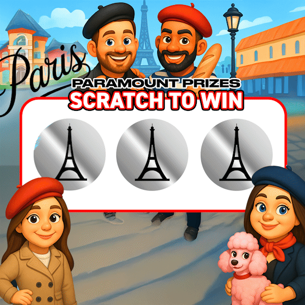 £1500 Paramount in Paris Scratch Card 🇫🇷 🥖
