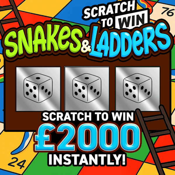 £2000 Snakes and Ladders Scratch