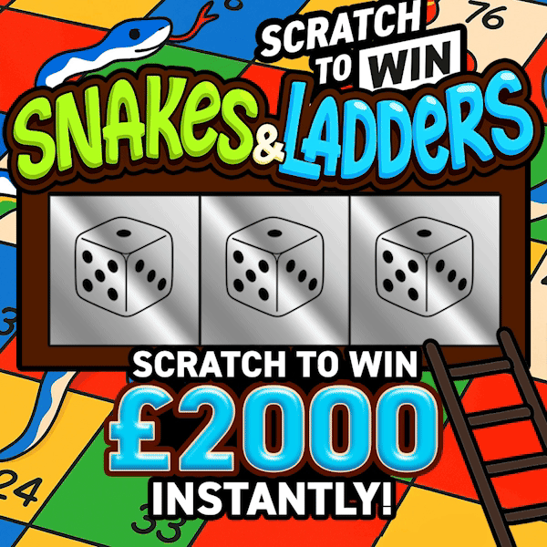 £2000 Snakes and Ladders Scratch