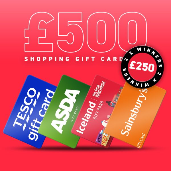 £500 Shopping Gift Card - 2 winners