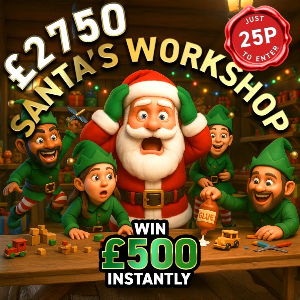£2750 Santas Workshop - Win £500 Instantly!