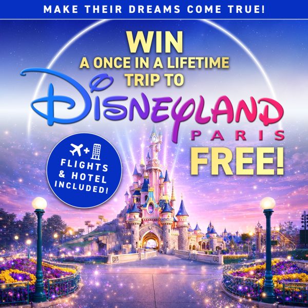 Free Disneyland Holiday, Flights/Hotel Included - Drawn at 100%
