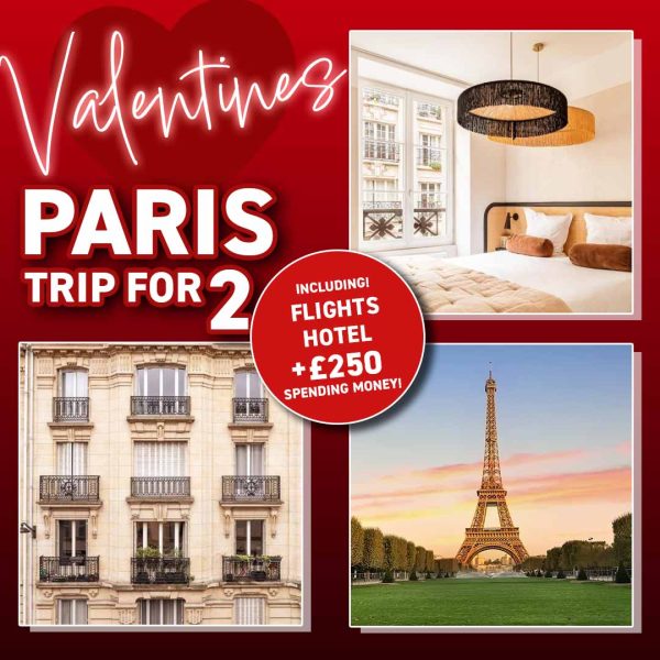 ❤️ Trip for 2, 2 Nights in Paris on Valentines Day ❤️